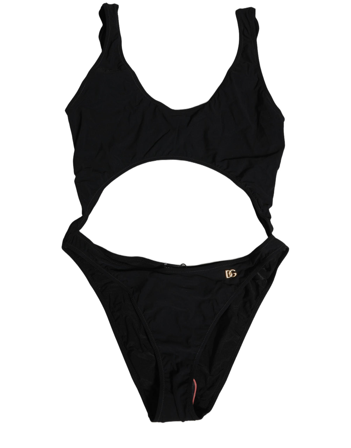 Dolce & Gabbana Black Cutout Logo One Piece Swimsuit Swimwear - Eljoys Fashion 