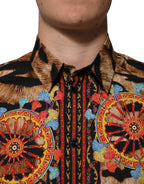 Dolce & Gabbana Cotton Tiger Carretto Long Sleeve Shirt - Eljoys Fashion 