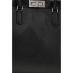 Fendi Black Calf Leather Bos Taurus Handbag - Eljoys Fashion 