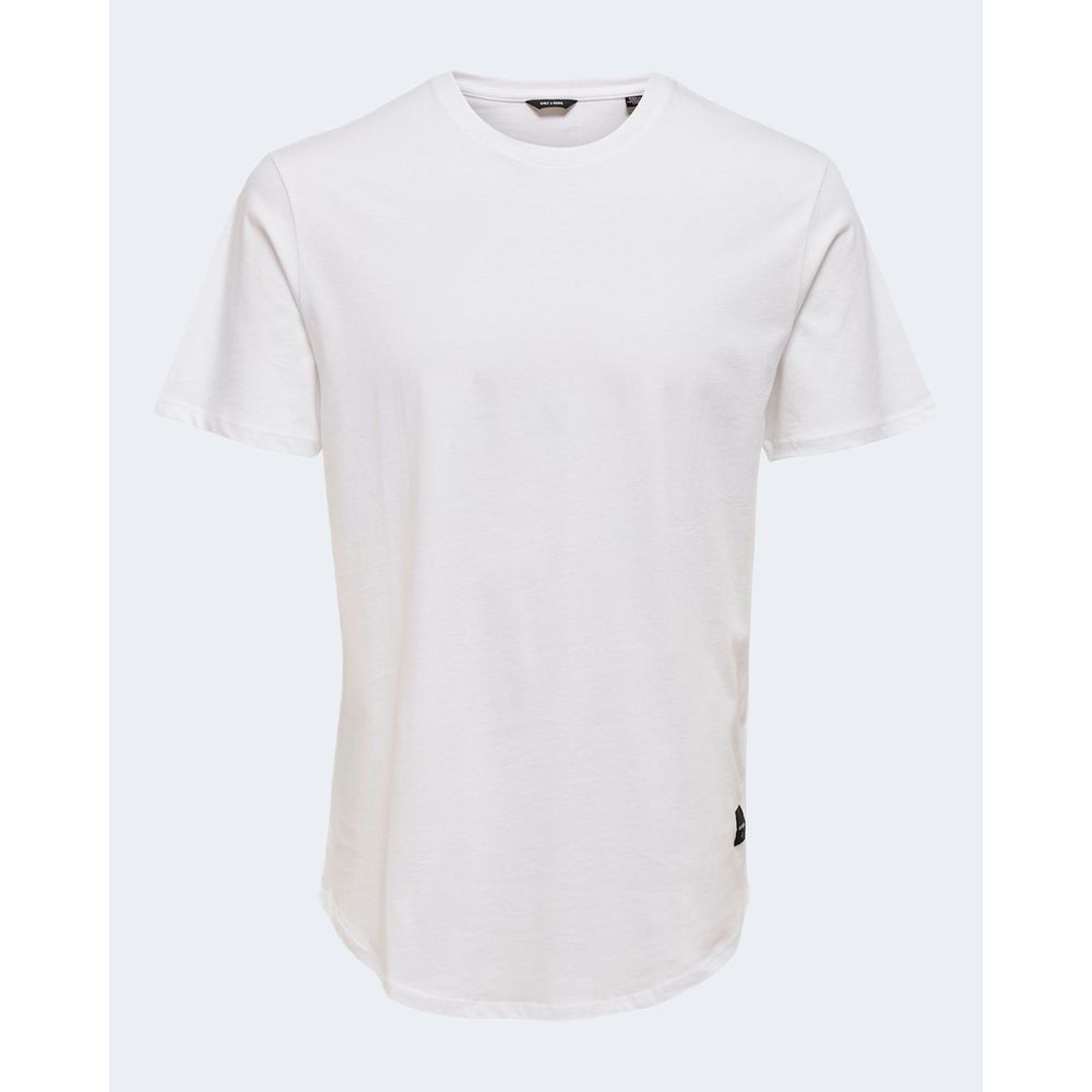 Only & Sons White Cotton T-Shirt - Eljoys Fashion 