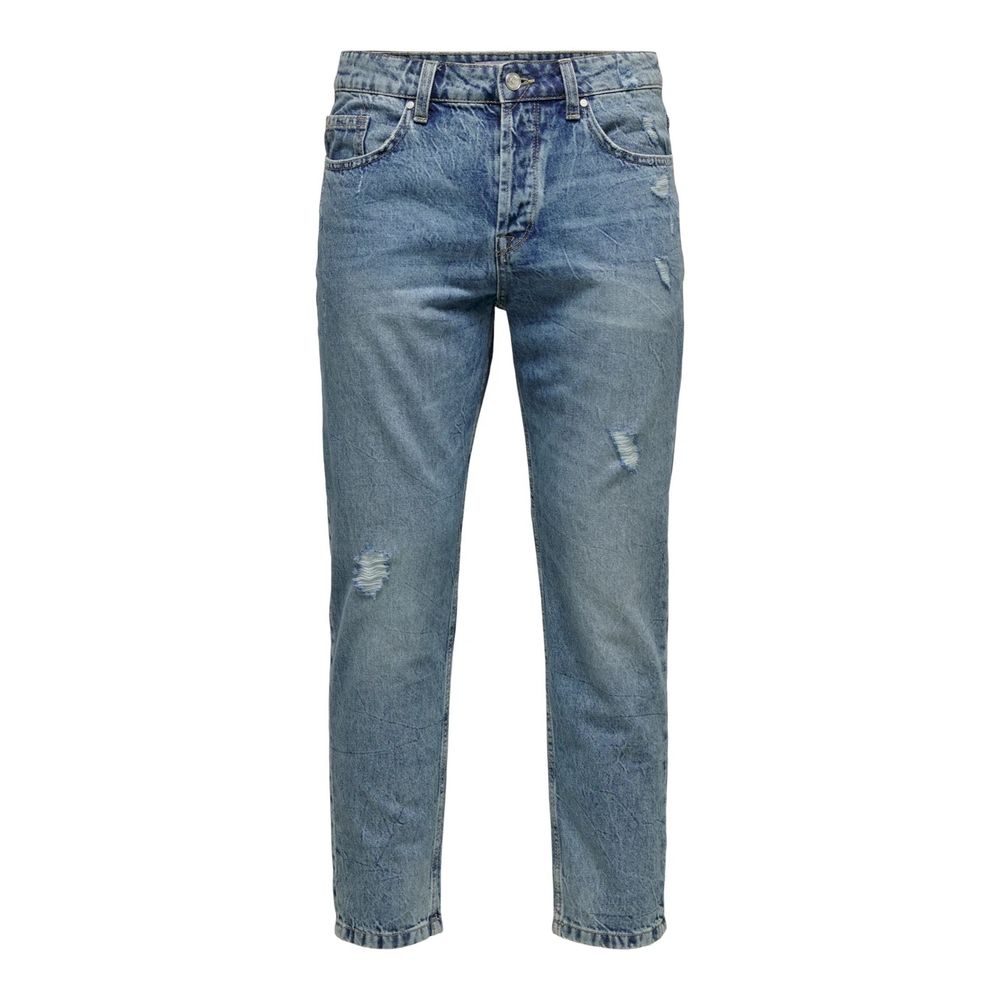 Only & Sons Blue Cotton Slim Fit Jeans - Eljoys Fashion 