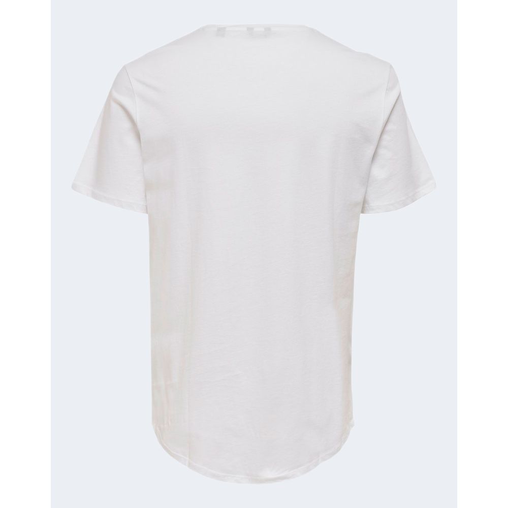 Only & Sons White Cotton T-Shirt - Eljoys Fashion 