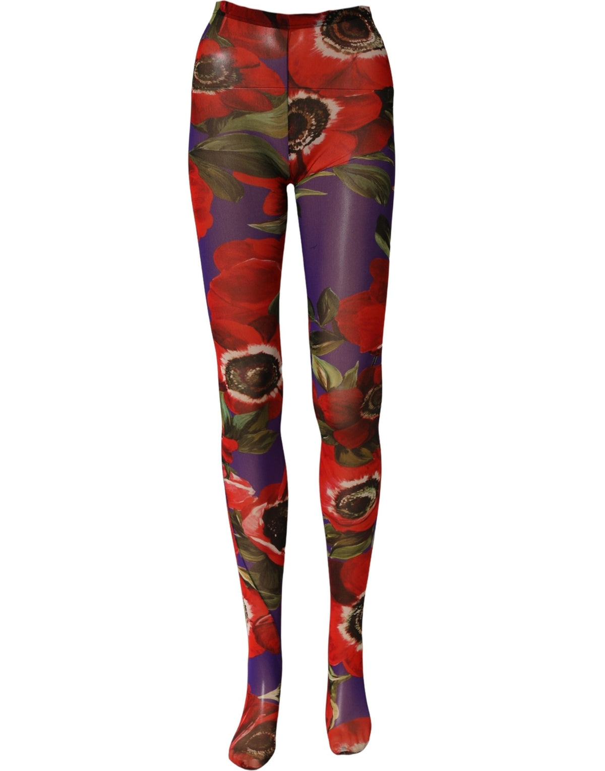 Dolce & Gabbana Multicolor Floral Nylon Tights Stockings Socks - Eljoys Fashion 