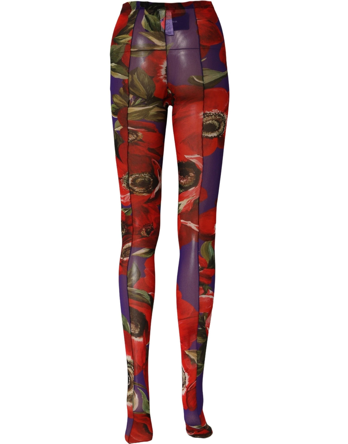 Dolce & Gabbana Multicolor Floral Nylon Tights Stockings Socks - Eljoys Fashion 