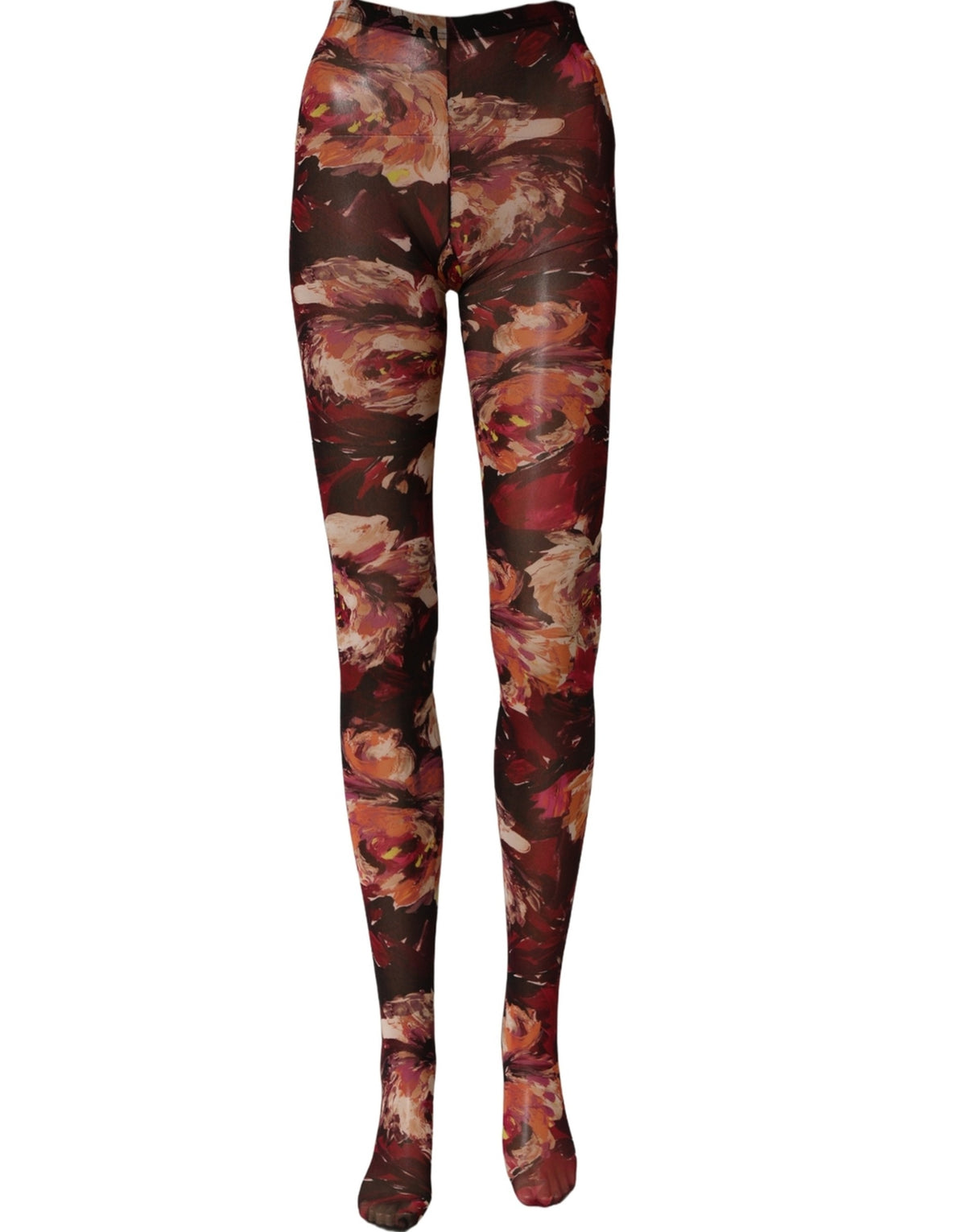 Dolce & Gabbana Multicolor Floral Nylon Tights Stockings Socks - Eljoys Fashion 