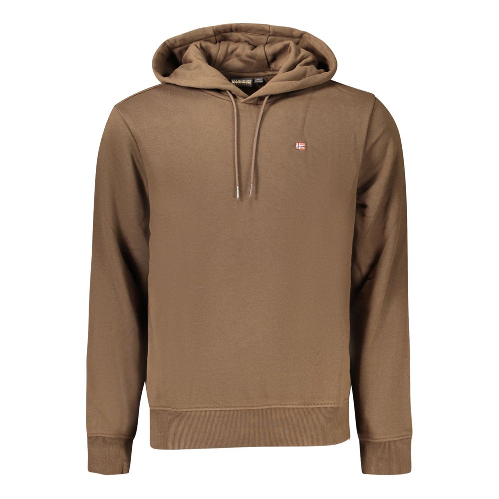 Napapijri Brown Cotton Sweatshirt - Eljoys Fashion 
