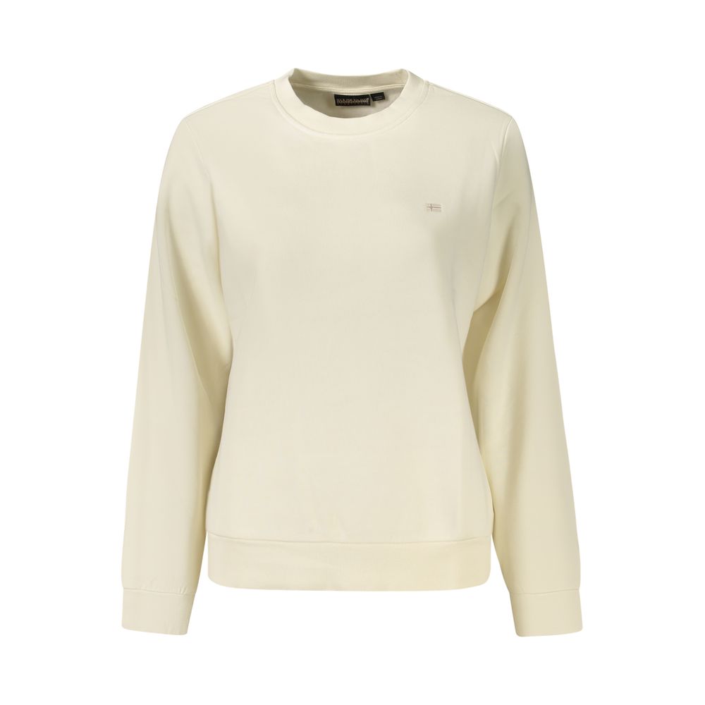 Napapijri White Cotton Sweatshirt - Eljoys Fashion 