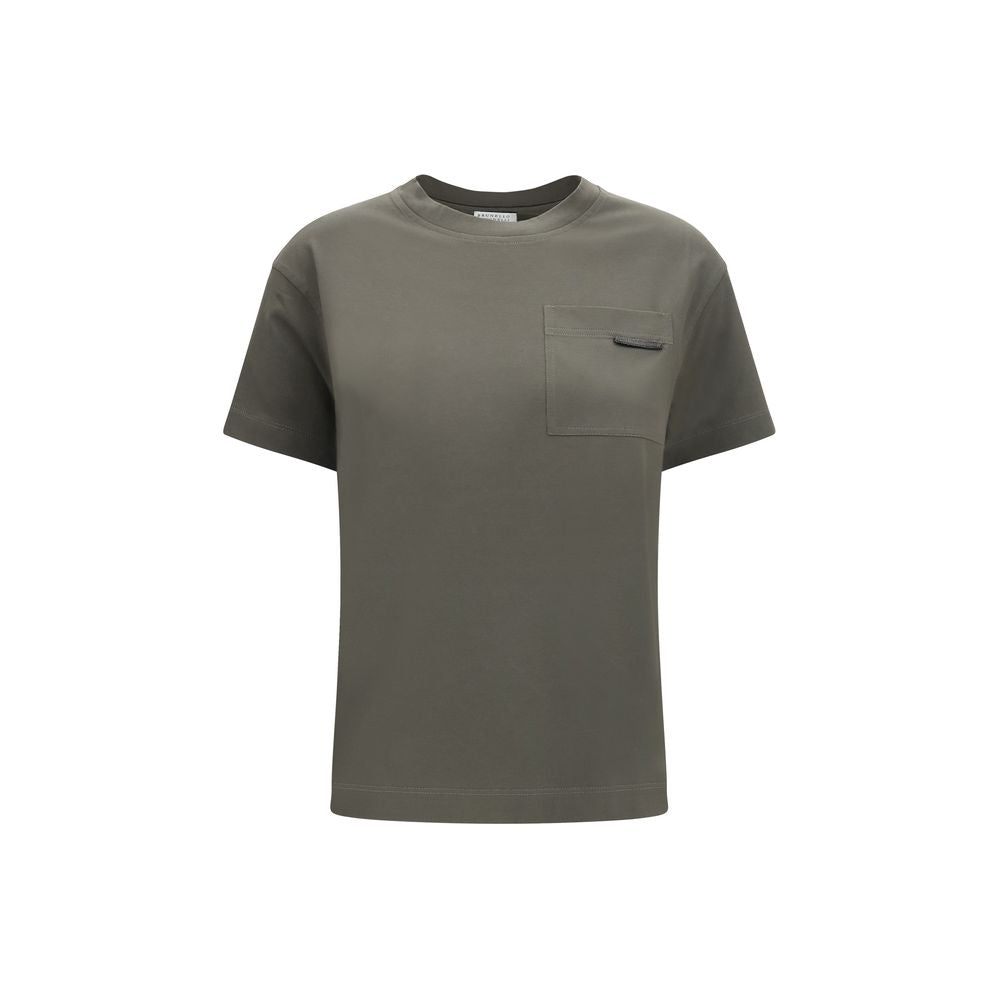 Brunello Cucinelli Bicolor Cotton T-Shirt - Eljoys Fashion 