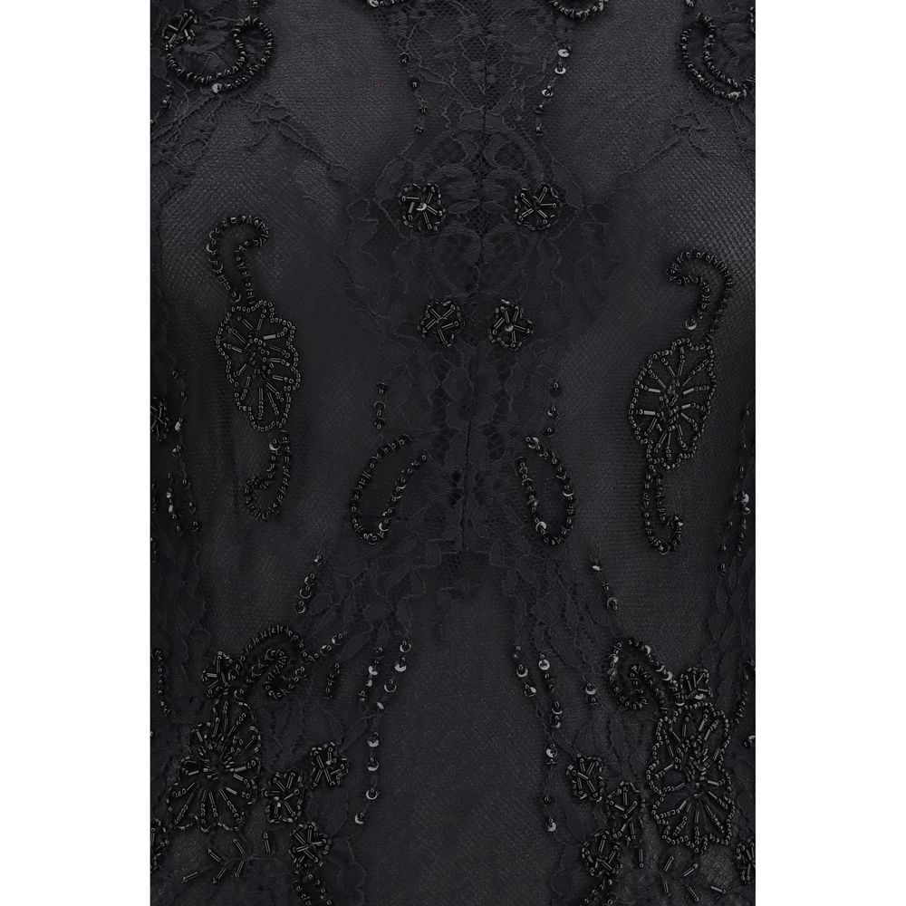 Blumarine Black Polyamide Cocktail Dress - Eljoys Fashion 