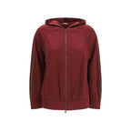 Brunello Cucinelli Bordeaux Cotton Sweatshirt - Eljoys Fashion 