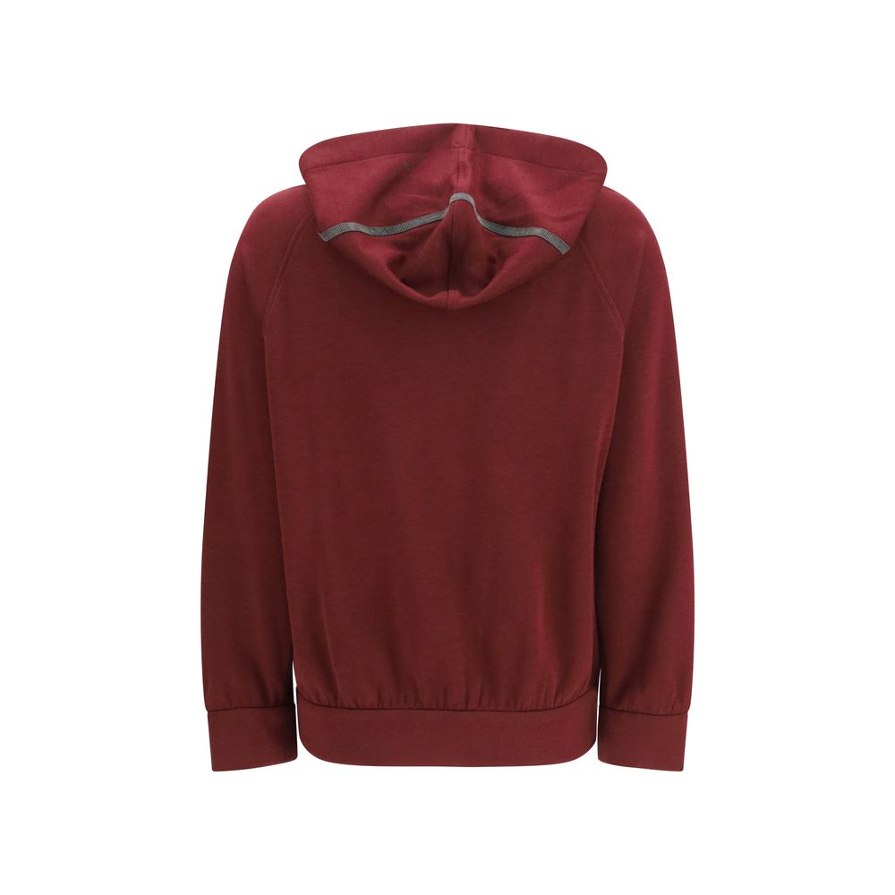 Brunello Cucinelli Bordeaux Cotton Sweatshirt - Eljoys Fashion 