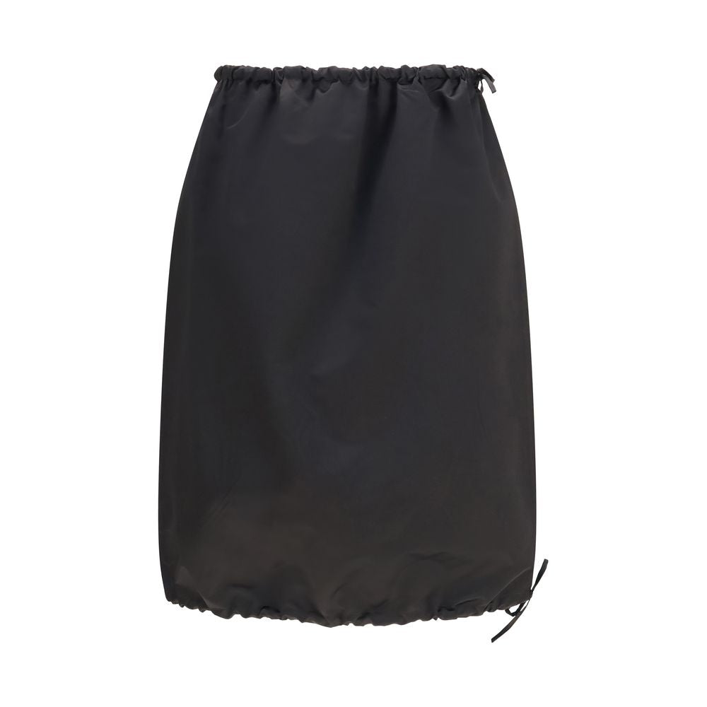 Prada Black Silk Midi Skirt - Eljoys Fashion 