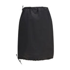 Prada Black Silk Midi Skirt - Eljoys Fashion 