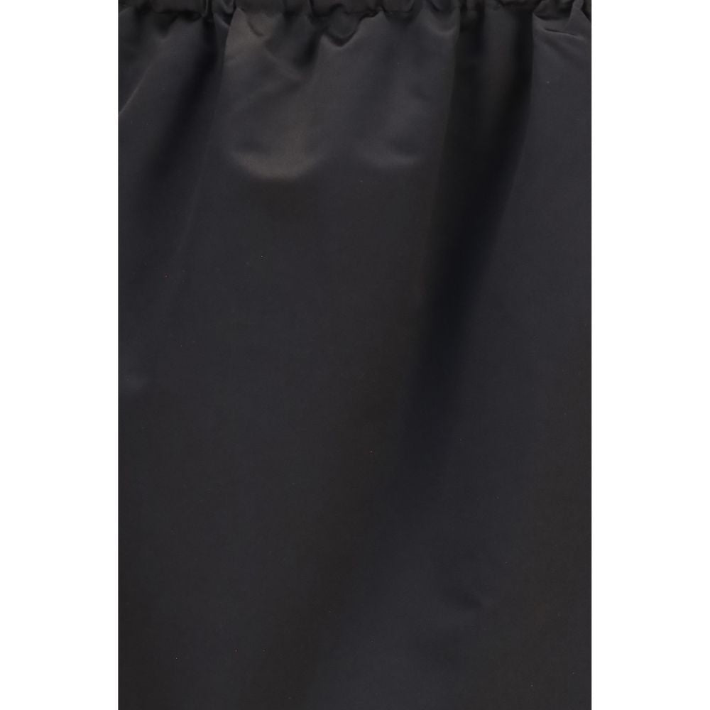 Prada Black Silk Midi Skirt - Eljoys Fashion 
