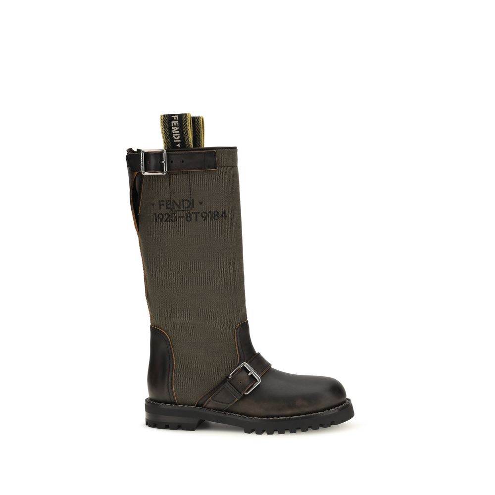 Fendi Bicolor Cotton Boots - Eljoys Fashion 