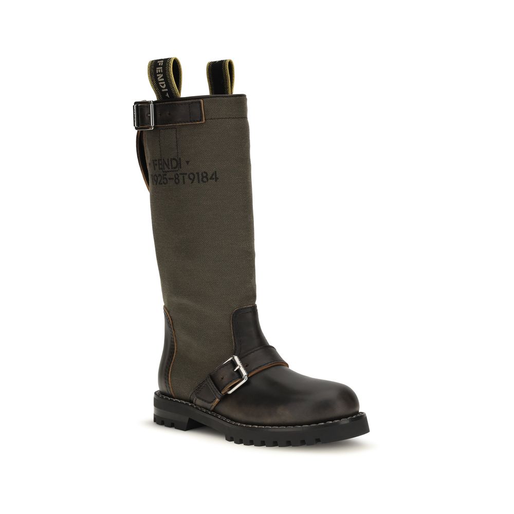 Fendi Bicolor Cotton Boots - Eljoys Fashion 
