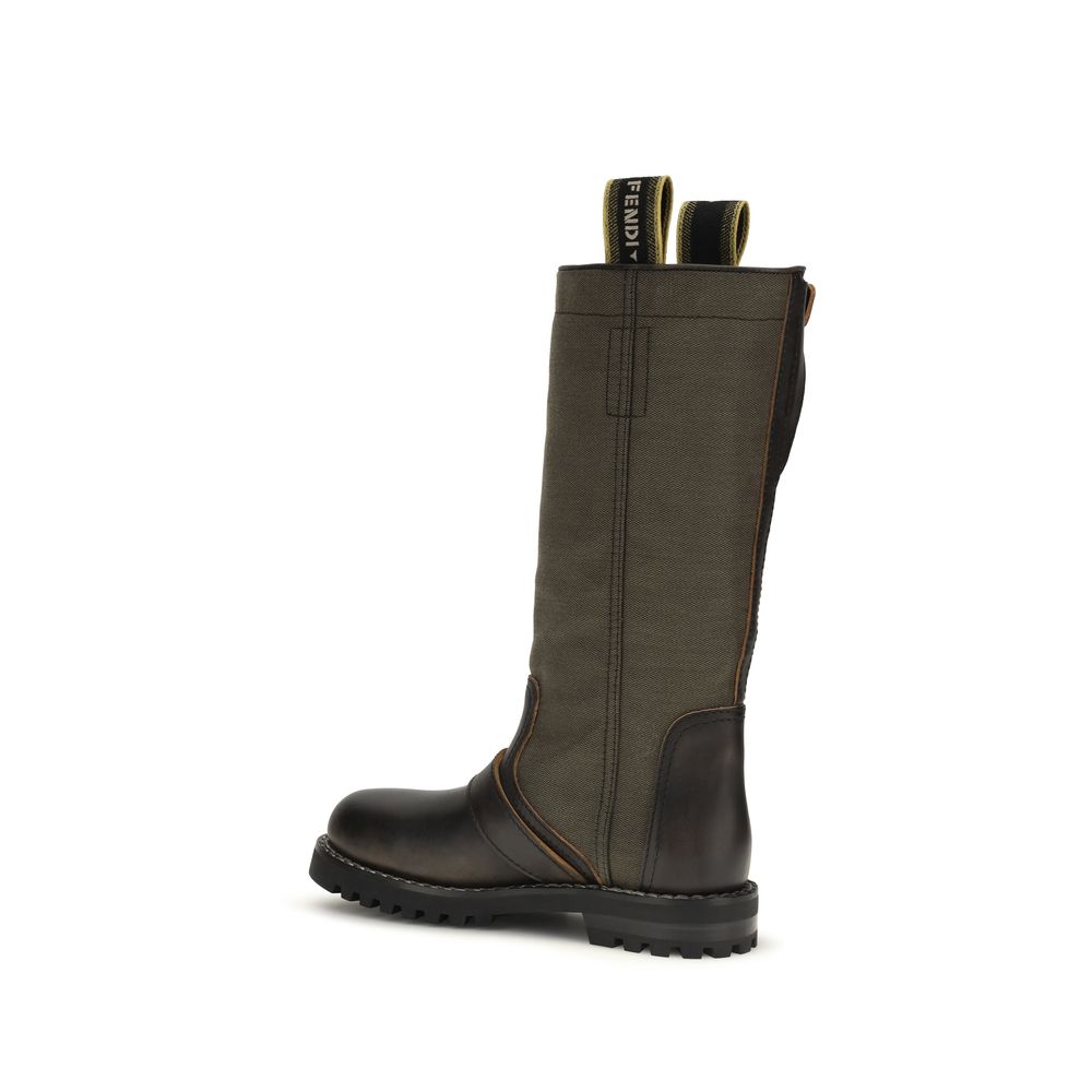 Fendi Bicolor Cotton Boots - Eljoys Fashion 