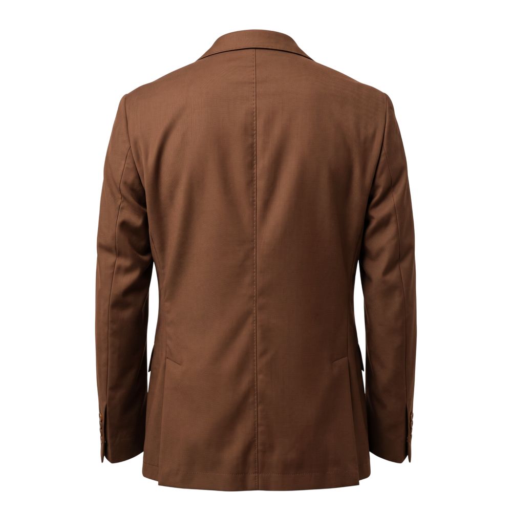 Roberto Pepe Luxury Brown Viscose Men's Jacket - Eljoys Fashion 