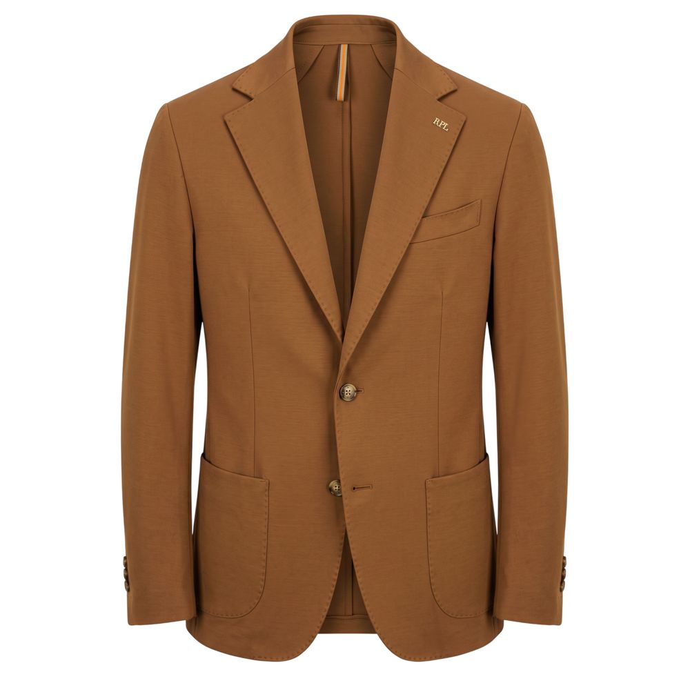 Roberto Pepe Luxury Brown Cotton Men Jacket - Eljoys Fashion 