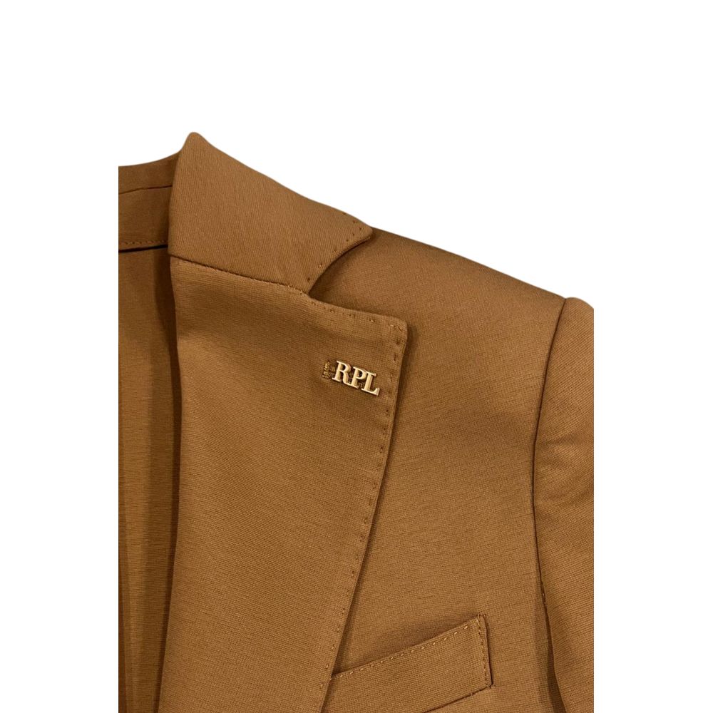 Roberto Pepe Luxury Brown Cotton Men Jacket - Eljoys Fashion 