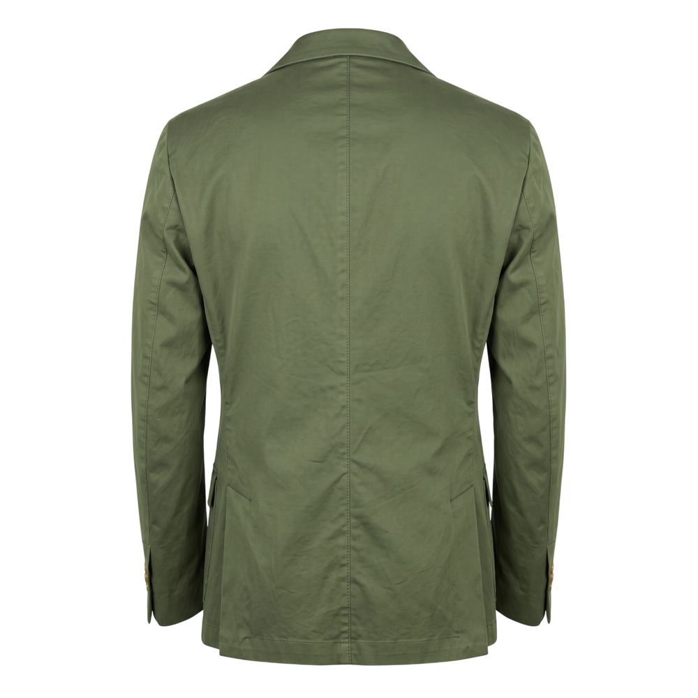 Roberto Pepe Luxury Green Cotton Men Jacket - Eljoys Fashion 