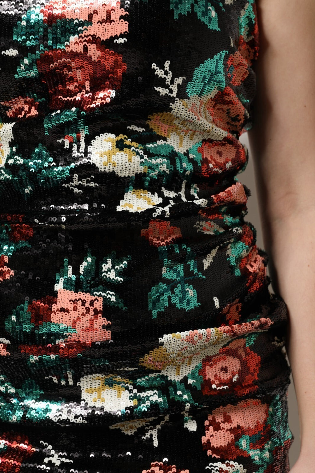 Dolce & Gabbana Black Floral Sequin Sleeveless Sheath Dress - Eljoys Fashion 