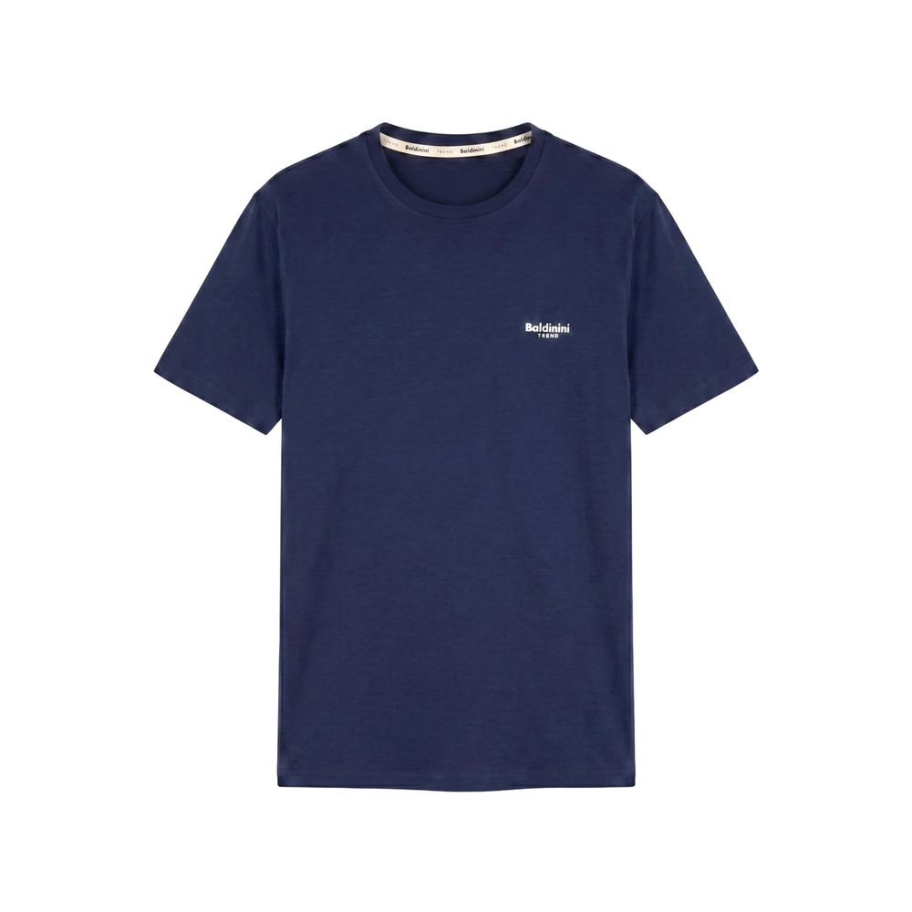 Baldinini Trend Blue Cotton Men T-Shirt - Eljoys Fashion 