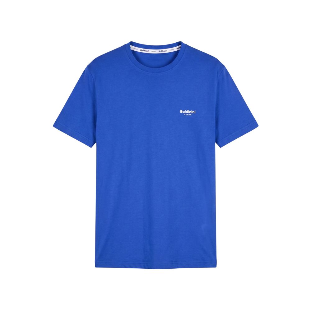 Baldinini Trend Blue Cotton Men T-shirt - Eljoys Fashion 