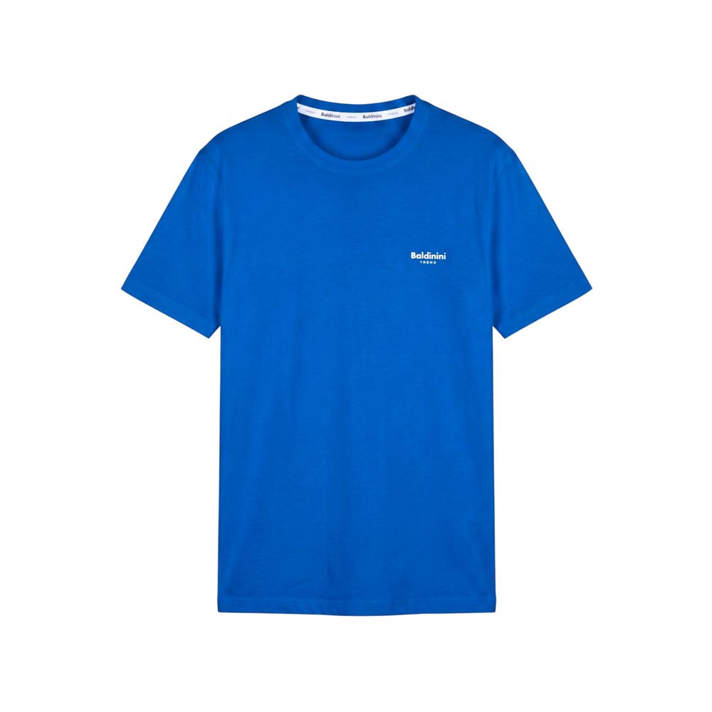 Baldinini Trend Blue Cotton Men T-Shirt - Eljoys Fashion 