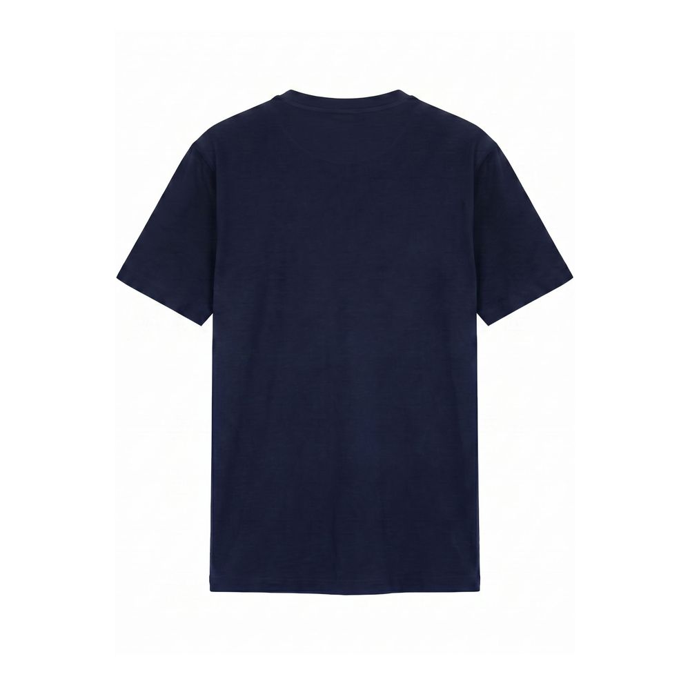 Baldinini Trend Blue Cotton Men's T-shirt - Eljoys Fashion 