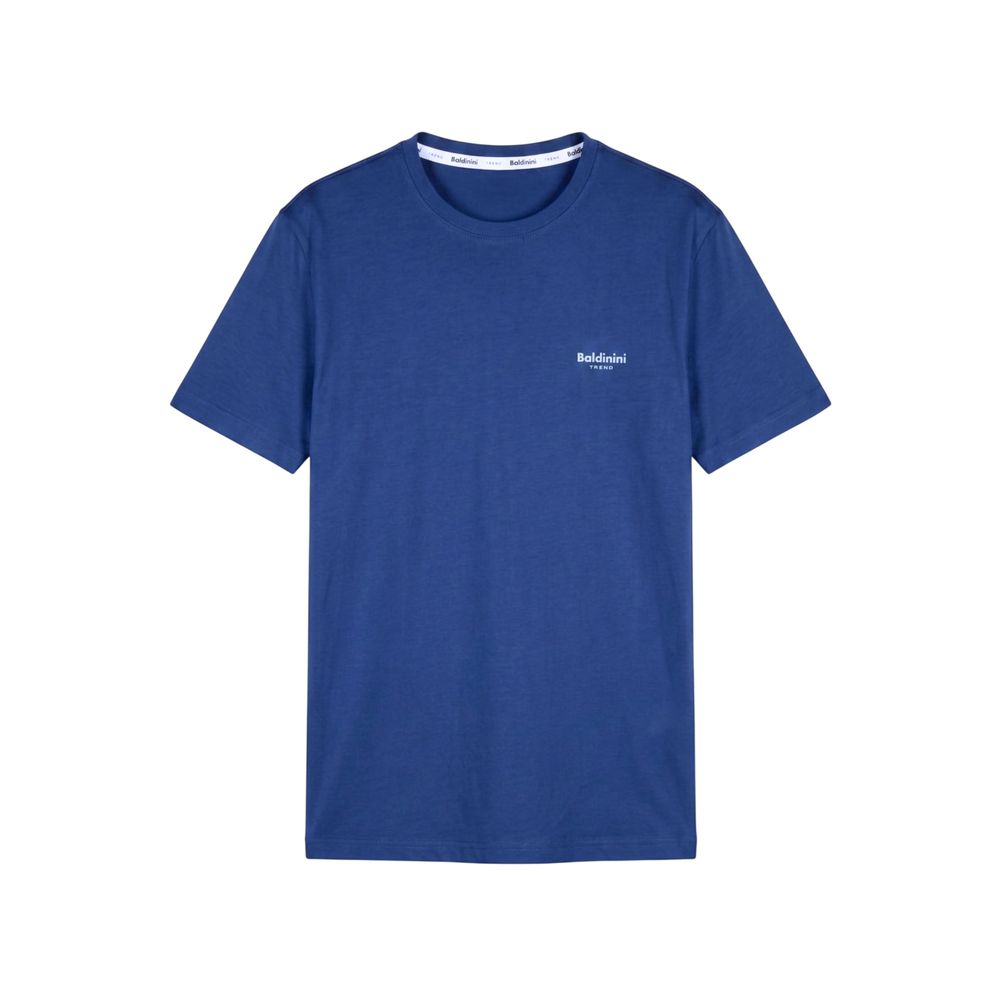 Baldinini Trend Blue Cotton Men T-Shirt - Eljoys Fashion 