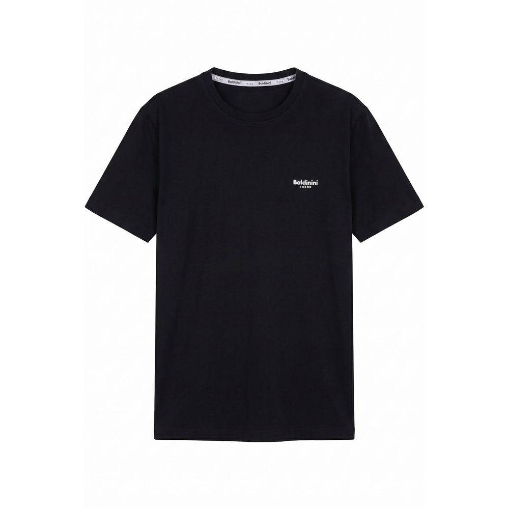 Baldinini Trend Black Cotton Men T-Shirt - Eljoys Fashion 