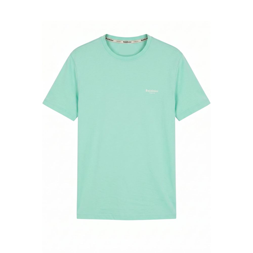 Baldinini Trend Green Cotton Men T-Shirt - Eljoys Fashion 