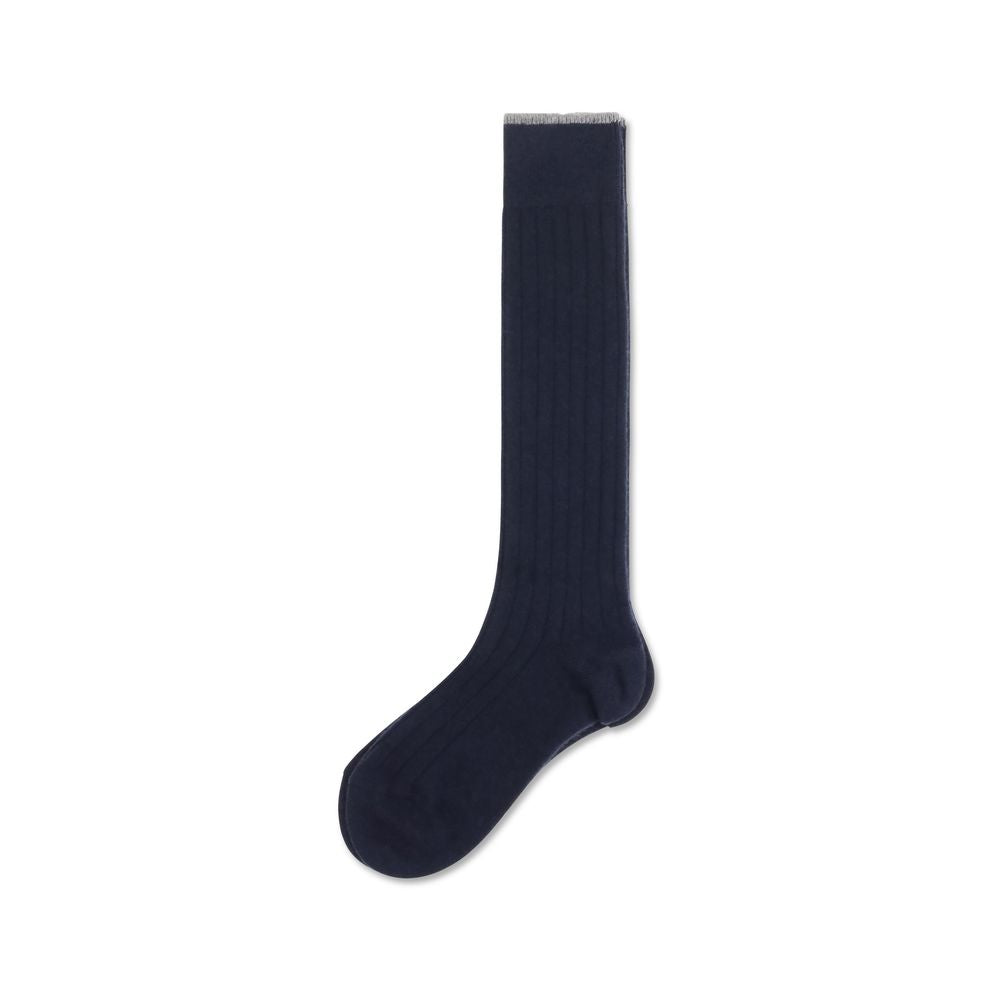 Brunello Cucinelli Blue Cashmere Socks - Eljoys Fashion 