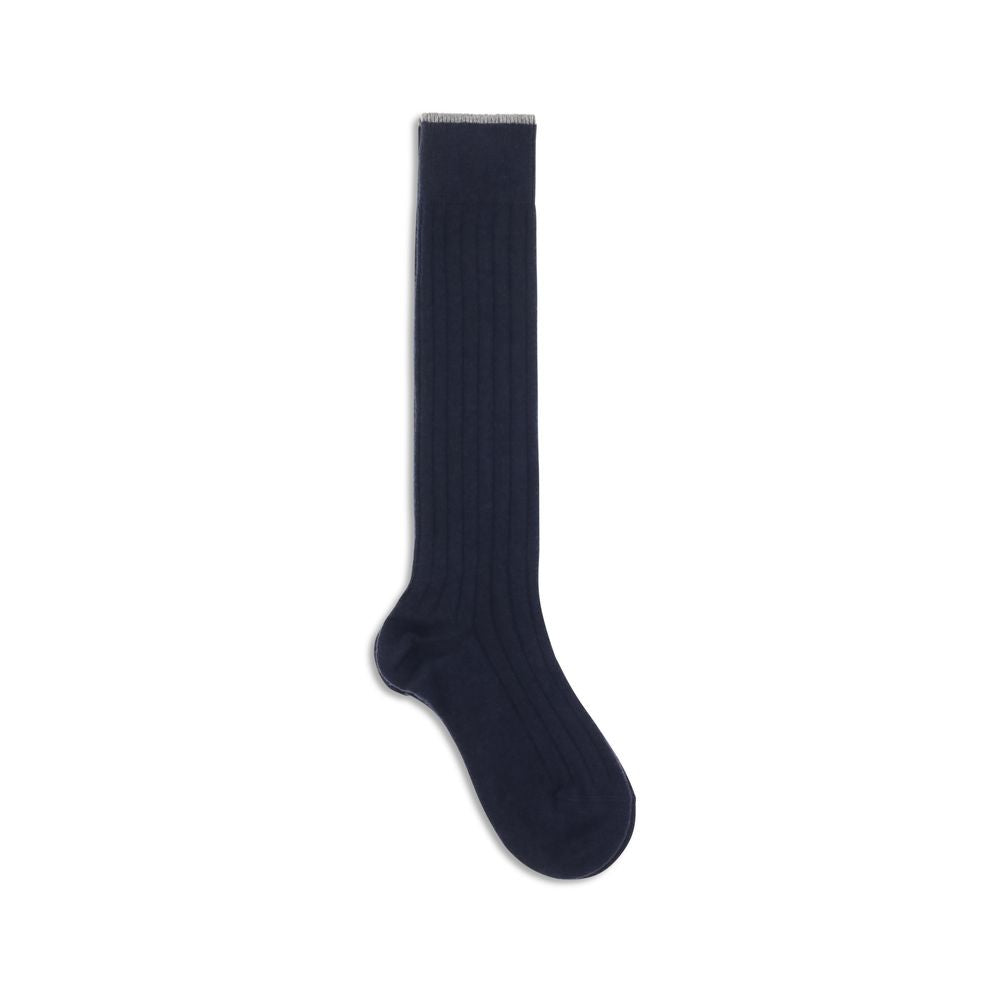 Brunello Cucinelli Blue Cashmere Socks - Eljoys Fashion 