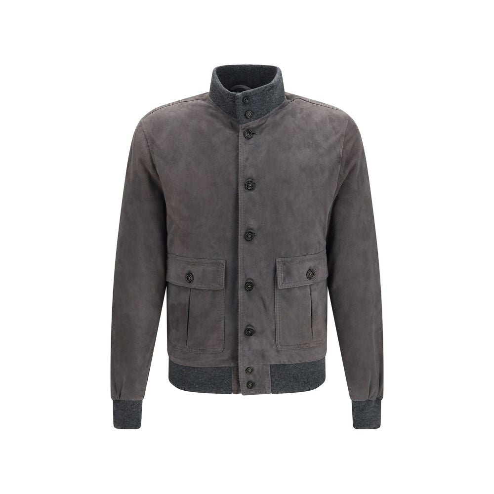 Valstar Brown Calf Leather Bos Taurus Bomber - Eljoys Fashion 