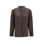 Missoni Brown Cashmere Dress Shirt