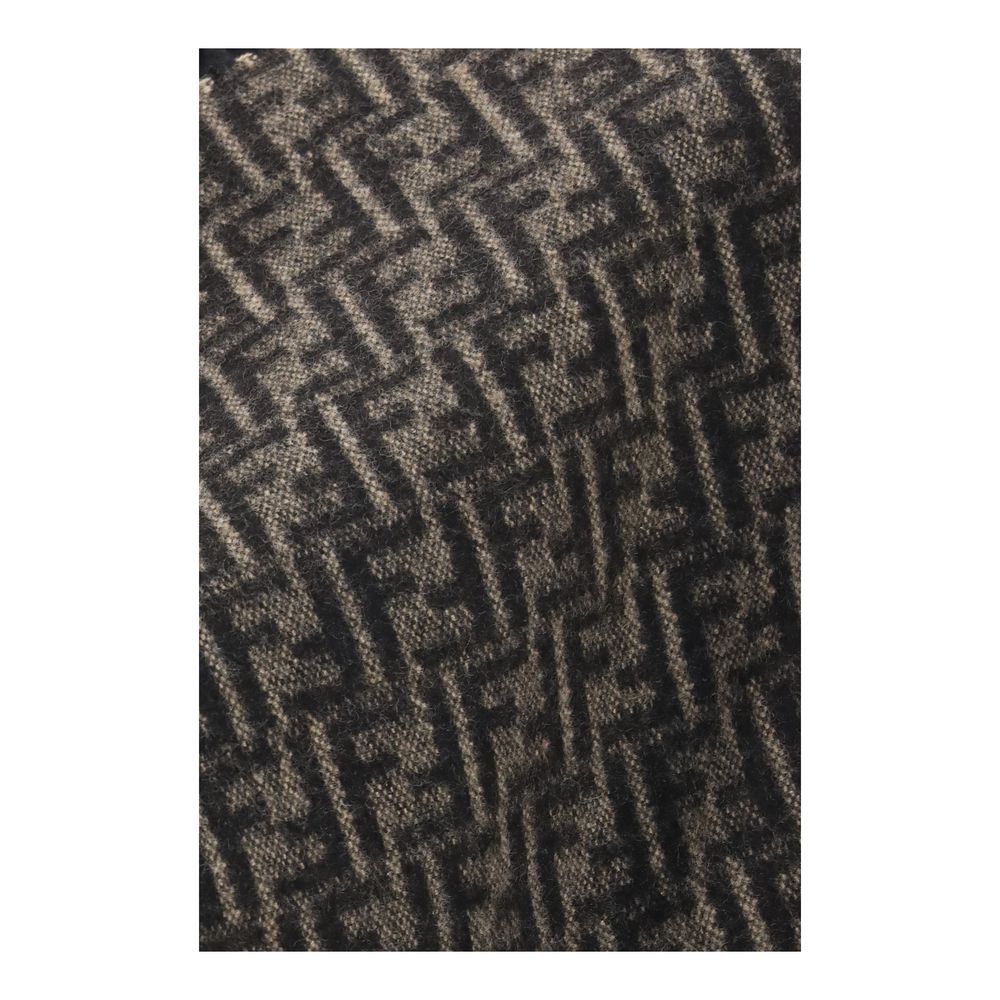 Fendi Black Wool Oves Aries Scarf - Eljoys Fashion 