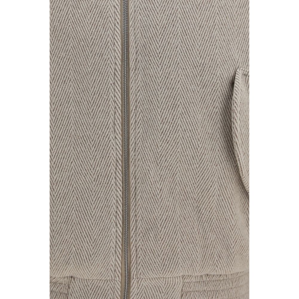 Jacquemus Beige Wool Oves Aries Bomber - Eljoys Fashion 