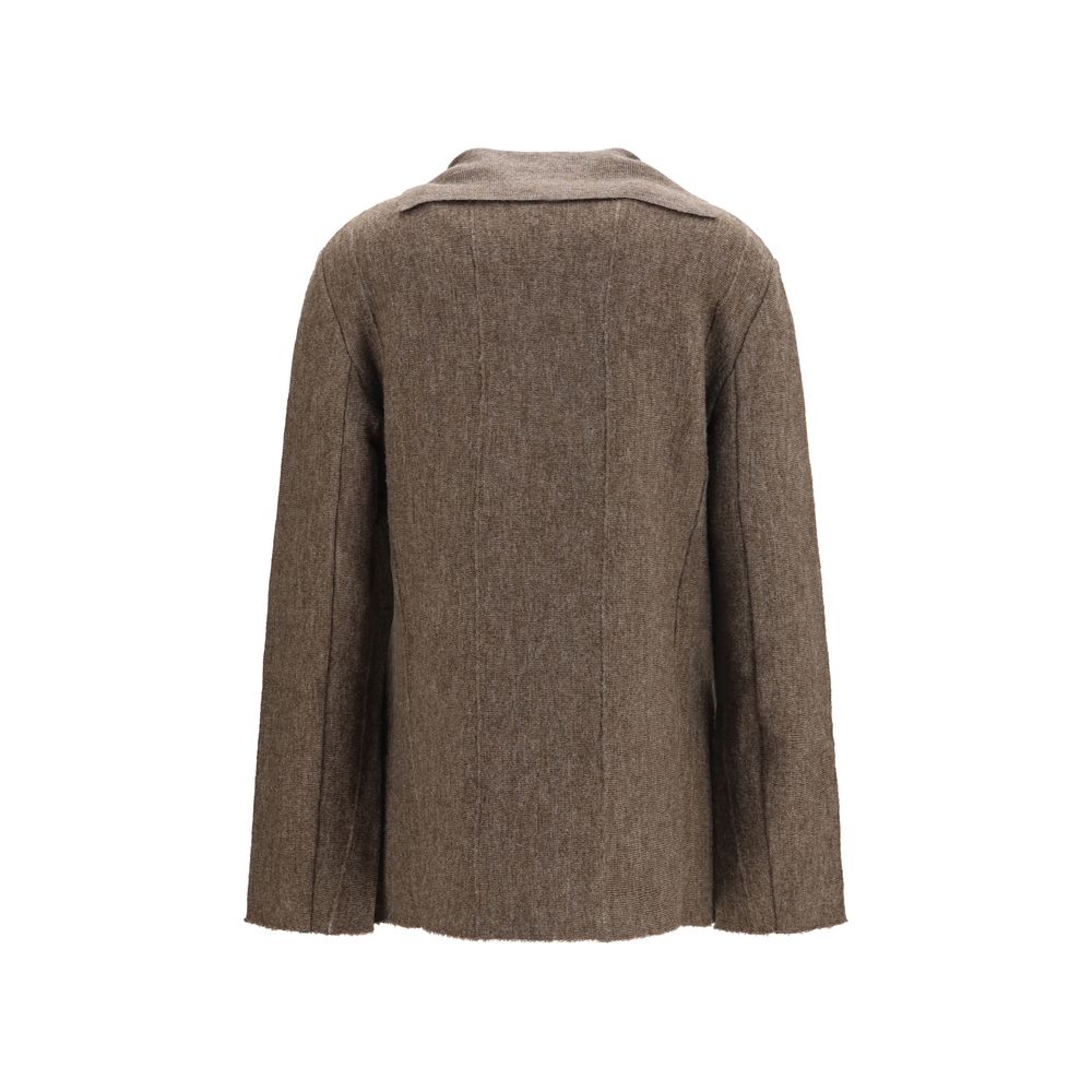 Giorgio Armani Brown Wool Oves Aries Full-Length Jacket - Eljoys Fashion 