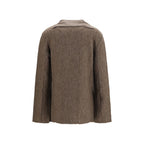 Giorgio Armani Brown Wool Oves Aries Full-Length Jacket - Eljoys Fashion 