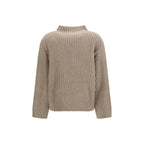 Brunello Cucinelli Beige Wool Oves Aries Turtleneck - Eljoys Fashion 