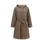 Brunello Cucinelli Brown Wool Oves Aries Coat - Eljoys Fashion 