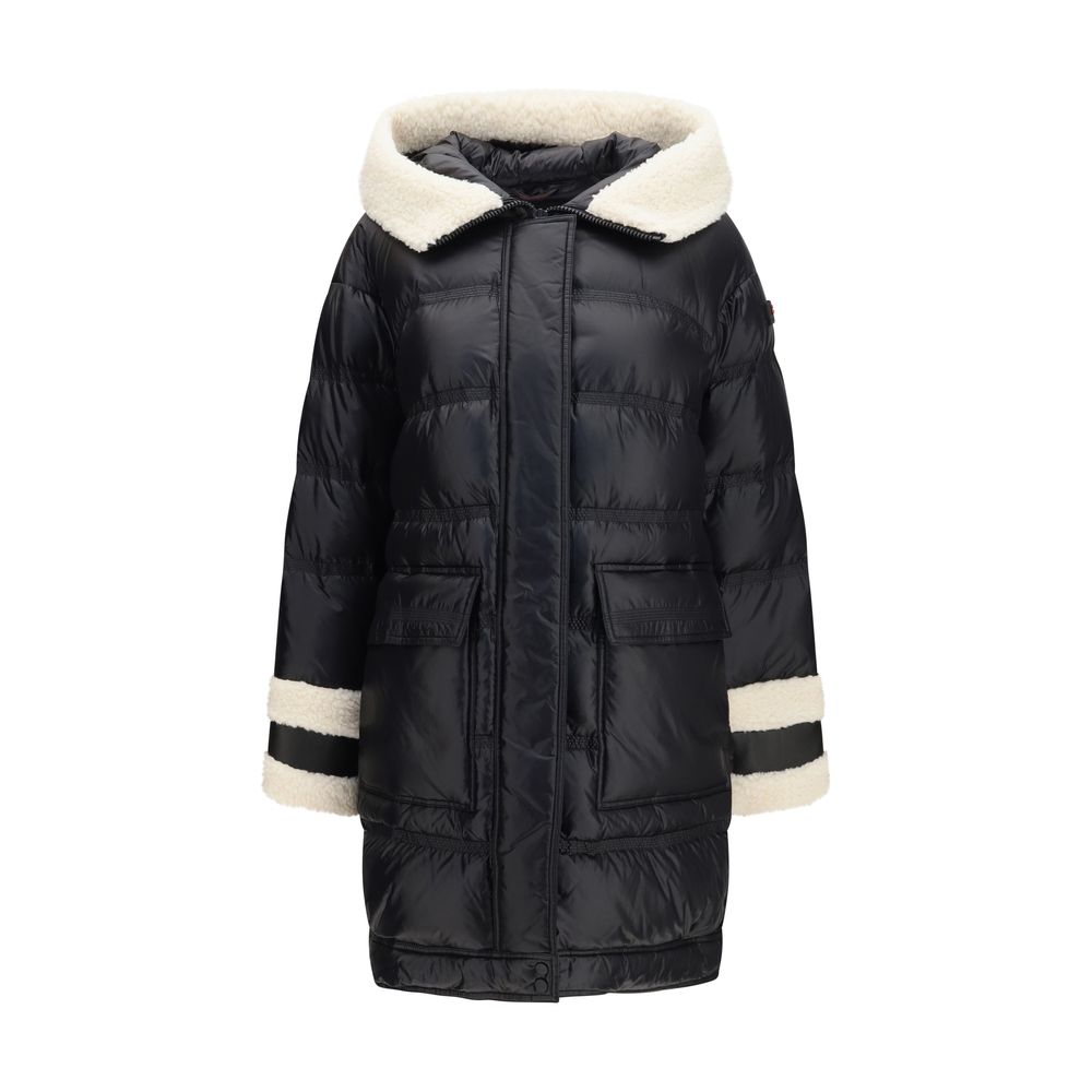 Peuterey Black Polyamide Full-Length Jacket - Eljoys Fashion 