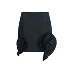 Blumarine Black Polyester Mini Skirt - Eljoys Fashion 
