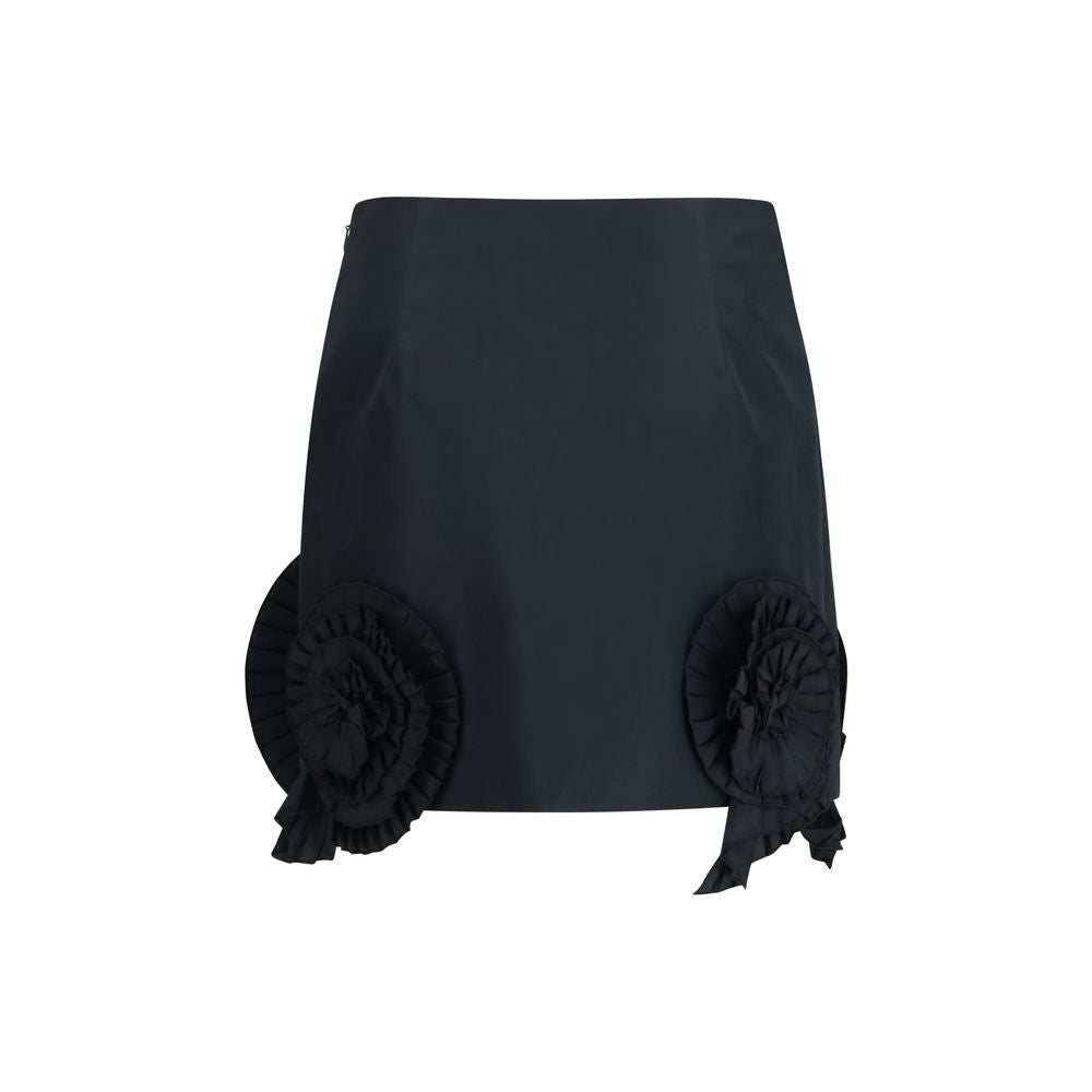 Blumarine Black Polyester Mini Skirt - Eljoys Fashion 