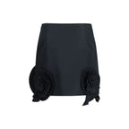 Blumarine Black Polyester Mini Skirt - Eljoys Fashion 