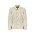 Autore Beige Virgin Wool Full-Length Jacket - Eljoys Fashion 