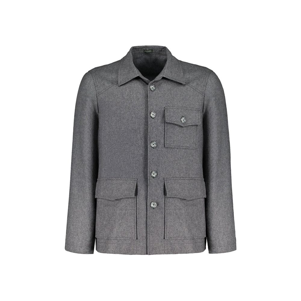 Autore Gray Cashmere Full-Length Jacket - Eljoys Fashion 