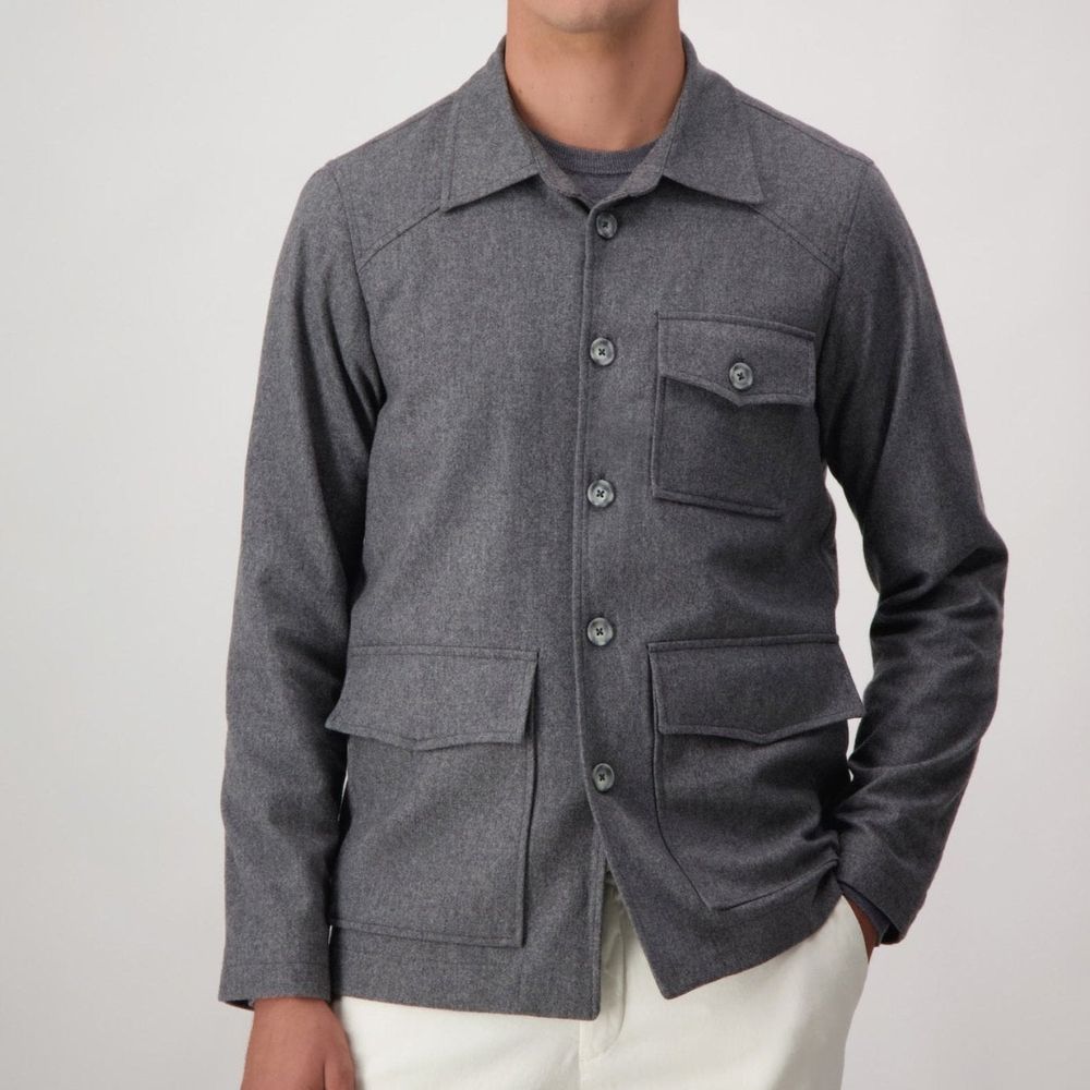 Autore Gray Cashmere Full-Length Jacket - Eljoys Fashion 